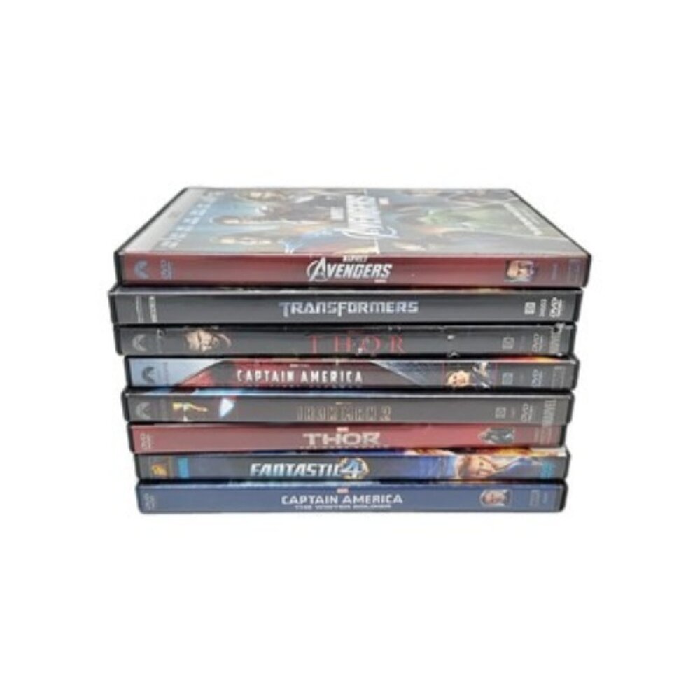 Marvel Superhero Sci-Fi Action Movie DVD Lot Avengers Thor TransFormers Captain